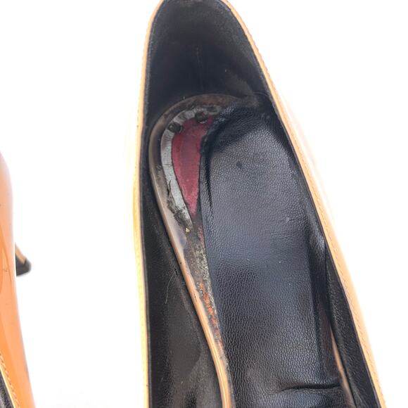 Yves Saint Laurent Paris Tribute Heels Nude Patent Leather Mid Pumps 39 Size 9 - Picture 4 of 13